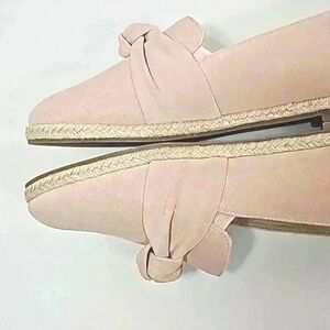Isaac Mizrahi women's loafers pink suede sz 9 slip-on knotted flats casu…